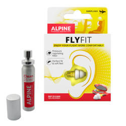 Earplugs for travel + cleaning fluid set Alpine