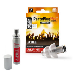 Earplugs Pro for musical events + cleaning fluid set Alpine