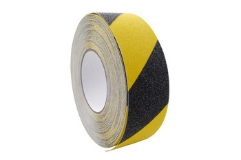 Anti-slip, warning tape black and yellow, self-adhesive