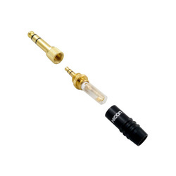 Wtyk Hicon HI-J3563S mini jack gwintowany + przejściówka na duży jack