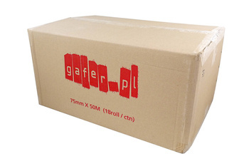 max gafer.pl  czarna 75 mm x 50 m taśma - karton 18 sztuk
