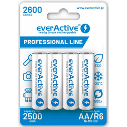 Akumulatorki everActive Ni-MH AA/R6 2600 mAh Professional Line 4szt.